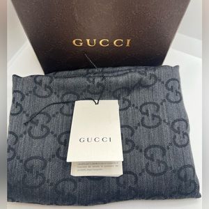Gucci Silk-Wool Monogram Scarf